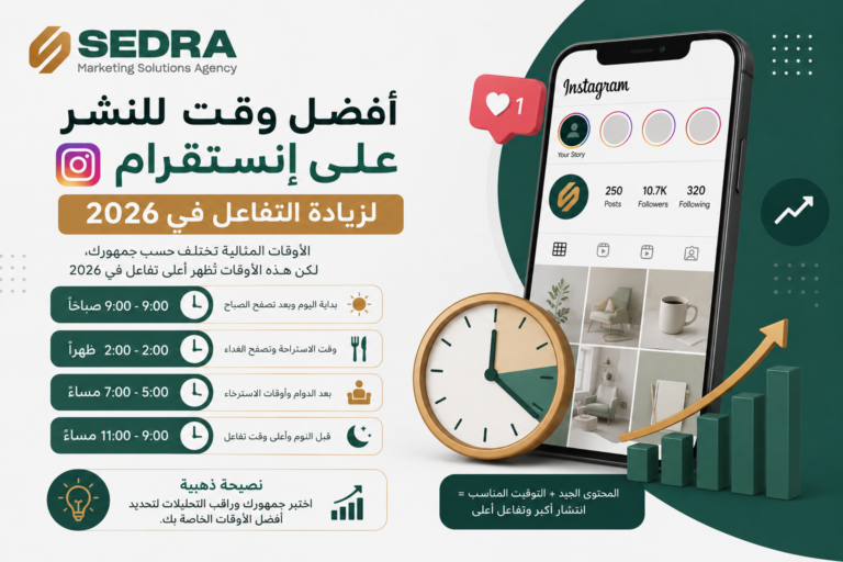 أفضل أوقات النشر على إنستجرام لزيادة التفاعل في 2026